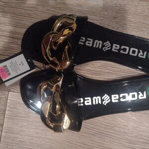 Rocawear Womens black sandals size 8 new